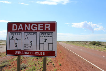opal mine warning